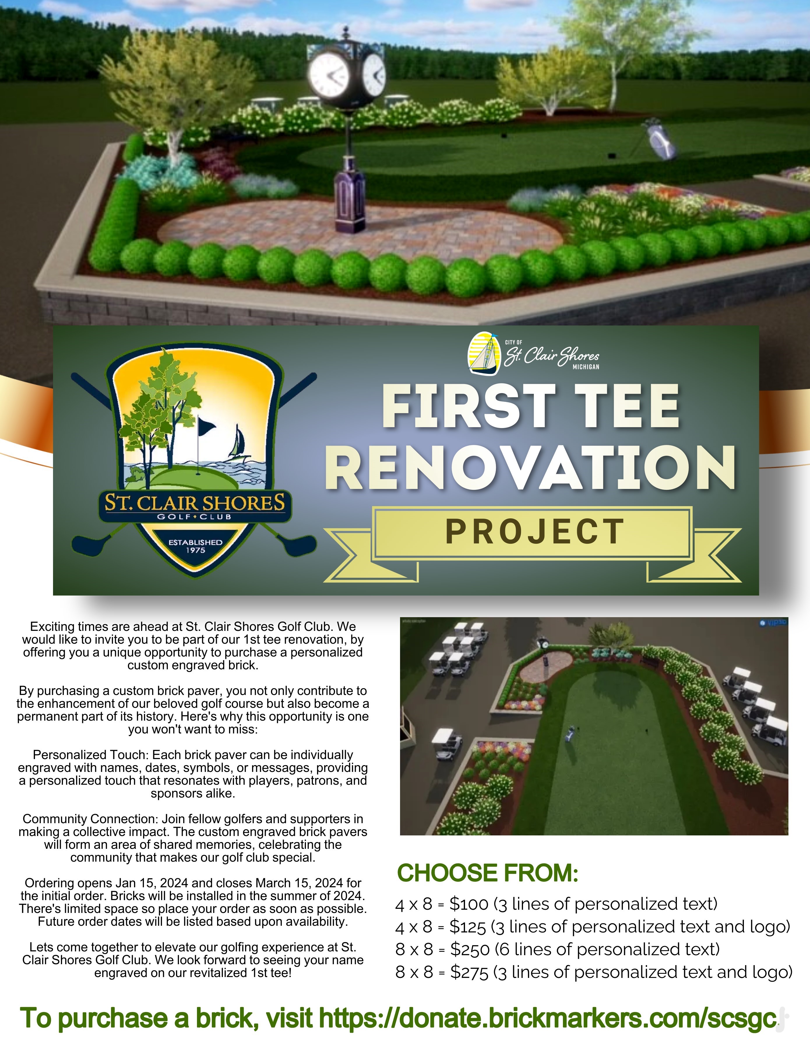 Memorial Brick Program - St Clair Shores Golf Club